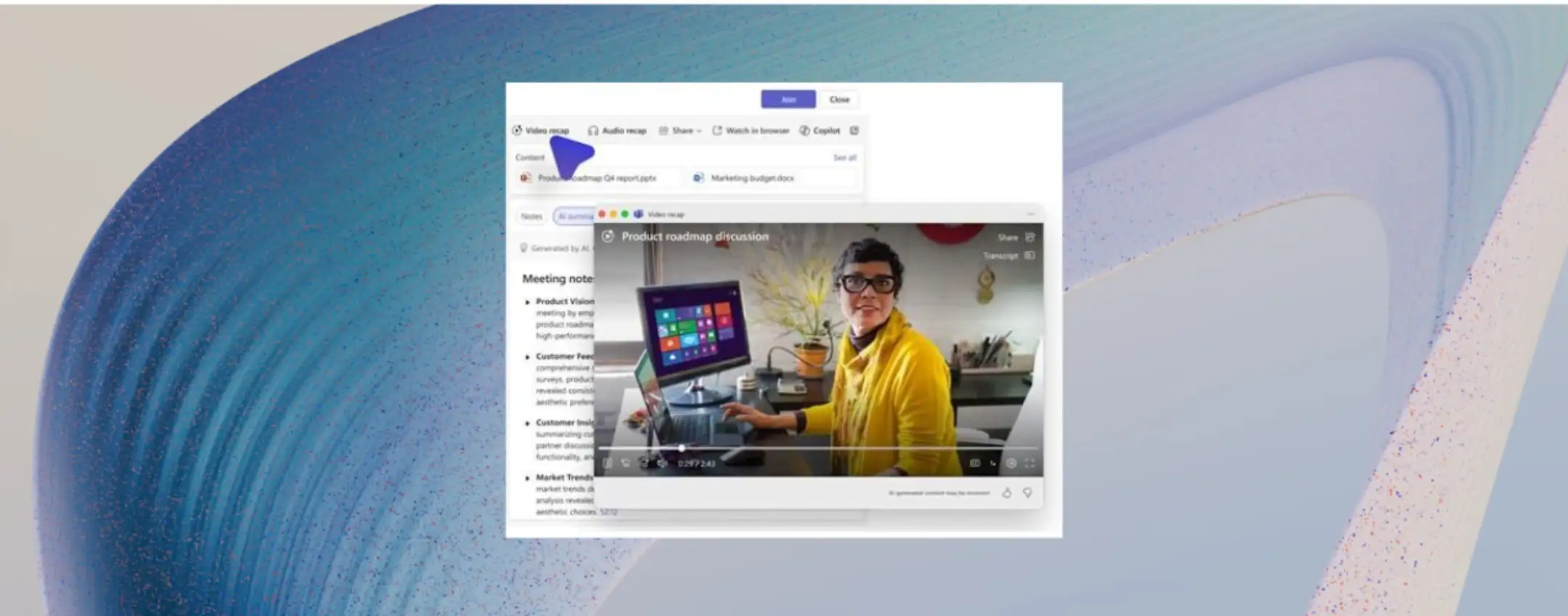 Teams genera riassunti video delle riunioni con i momenti chiave
