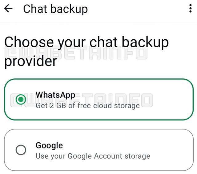 Il backup delle chat di WhatsApp potrà essere effettuato anche sul cloud di Meta, in alternativa a Google Drive