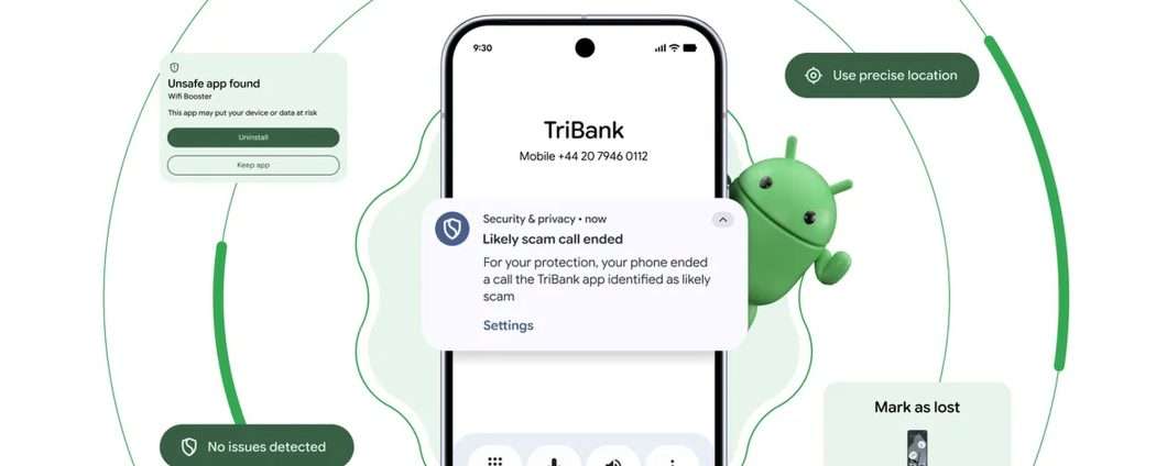 Android: nuove protezioni contro truffe e furti