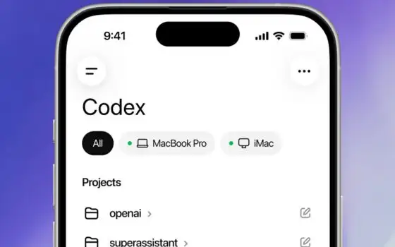 Codex nell'app ChatGPT per l'accesso remoto da smartphone