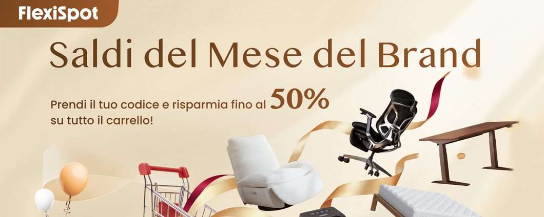 FlexiSpot lancia il Brand Day: scrivania E7 Pro e sedia C7 fino al 50% di sconto