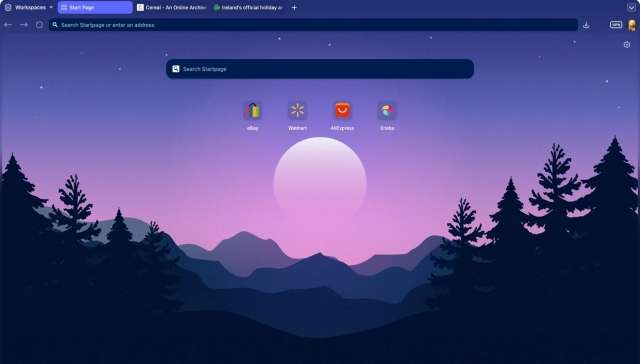 Vivaldi Sunset Forest Theme