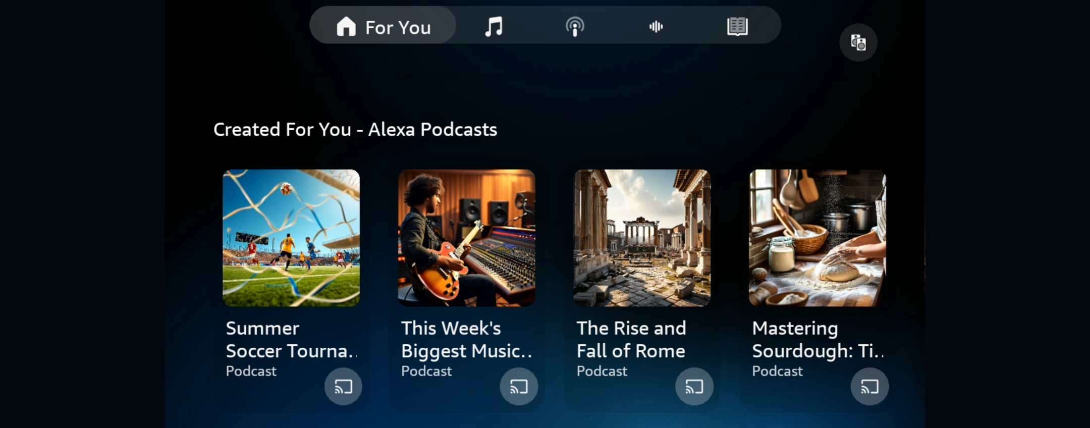 Alexa Plus pu� generare podcast AI