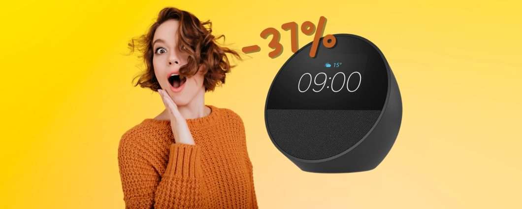 Amazon Echo Spot (2024) con display e audio di qualità oggi in offerta