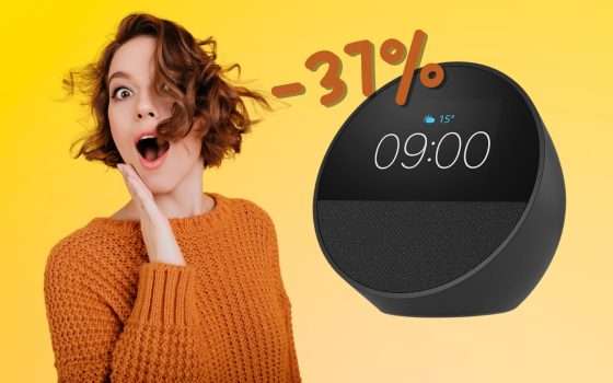 Amazon Echo Spot (2024) con display e audio di qualità oggi in offerta
