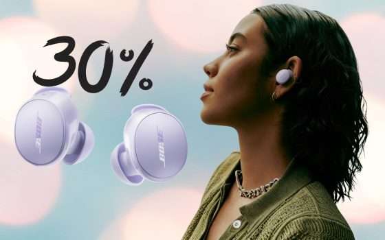 Auricolari wireless super confortevoli Bose QuietComfort Earbuds (-30%)