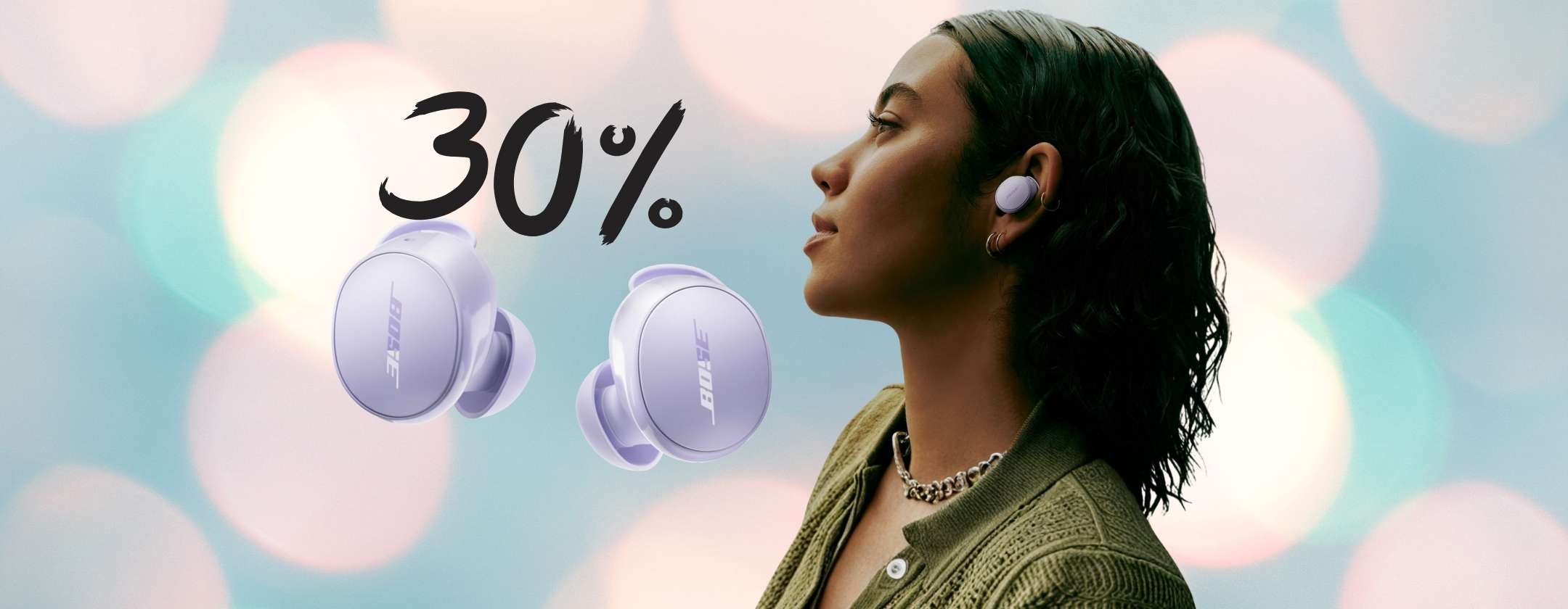 Auricolari wireless super confortevoli Bose QuietComfort Earbuds (-30%)
