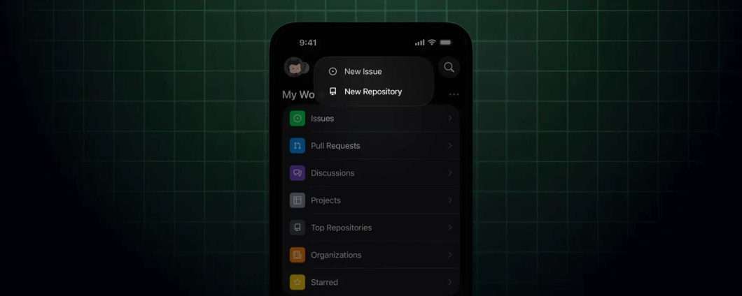 GitHub Mobile permette di creare nuovi progetti dal telefono