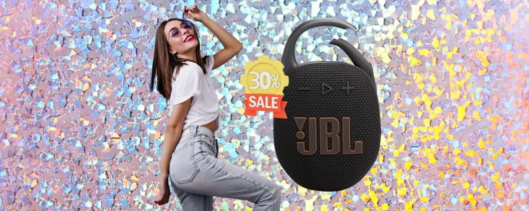 JBL Clip 5: speaker Bluetooth portatile impermeabile con 12h di audio (-30%)