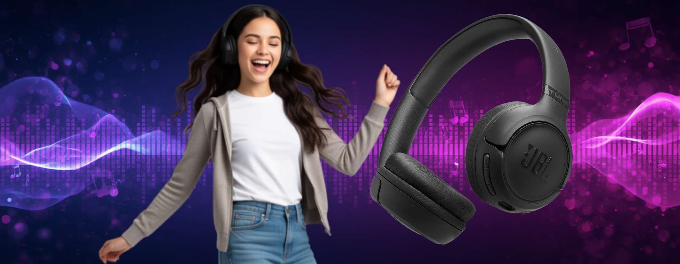 JBL Tune 530 BT: cuffie wireless spaziali che hanno pochissimi rivali