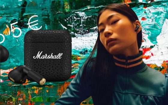 Marshall Minor IV: strepitosi auricolari wireless in doppio sconto su Amazon