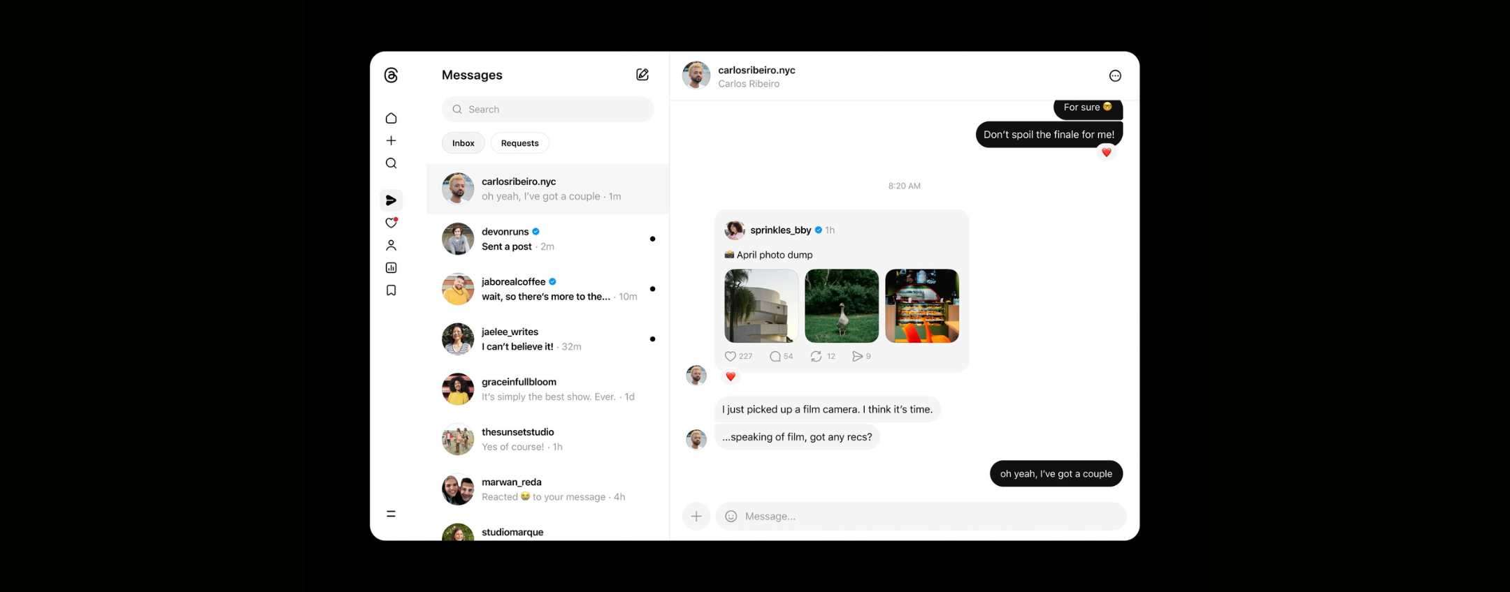 Su Threads arrivano i DM sul web