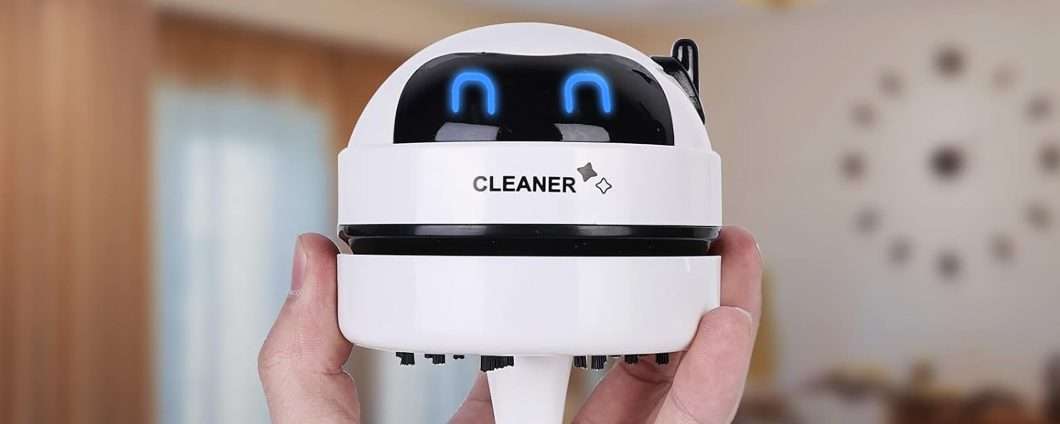 Il mini aspirapolvere da scrivania che sembra un robot è su Haul
