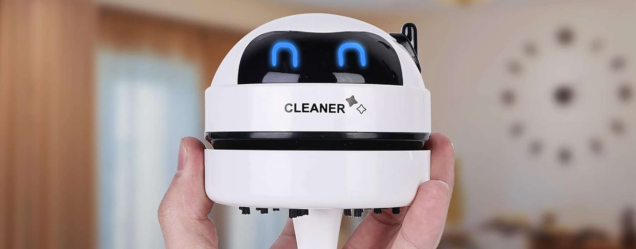 Mini aspirapolvere robot da scrivania