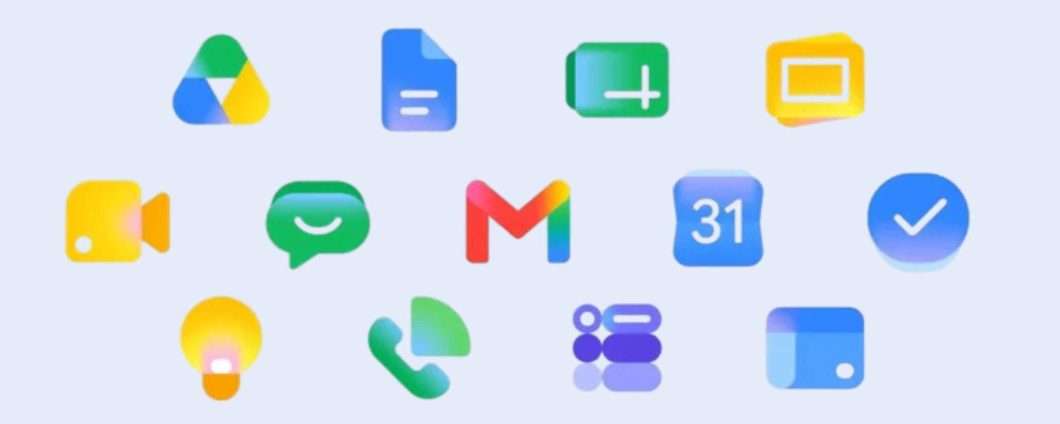 Google cambia le icone di Gmail, Drive e tutte le app Workspace