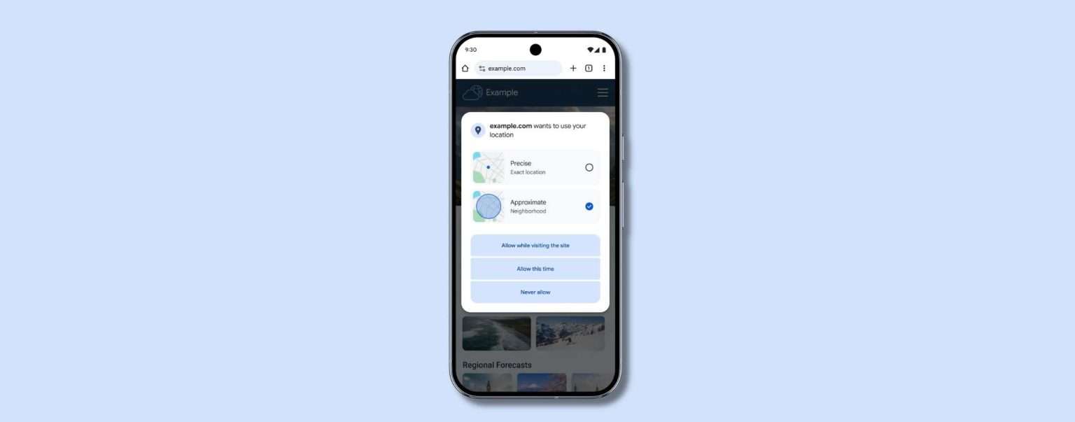 Anteprima: Chrome su Android: arriva la posizione approssimativa per i siti web