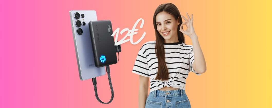 Power Bank piccolissimo ma potente e con capacità da 10000mAh a soli 12€