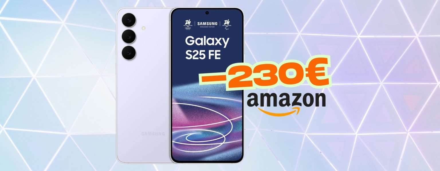 Anteprima: Sconto di 230€ solo oggi per il Samsung Galaxy S25 FE da 256GB (Amazon)