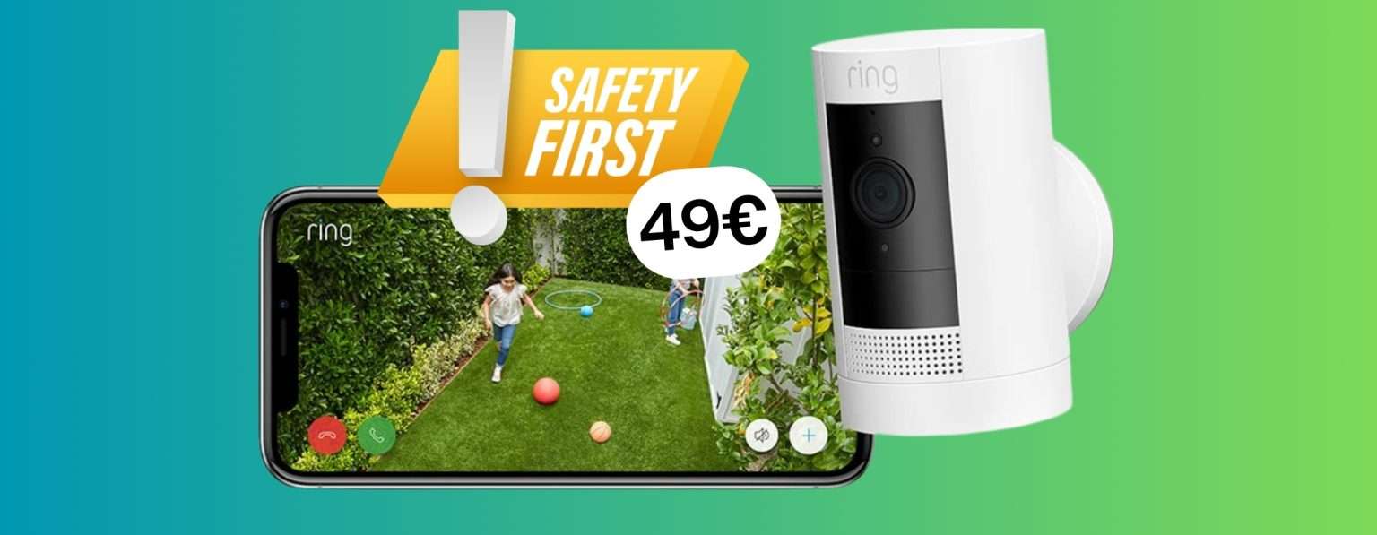 Anteprima: La sicurezza prima di tutto con la videocamera Ring oggi a soli 49€