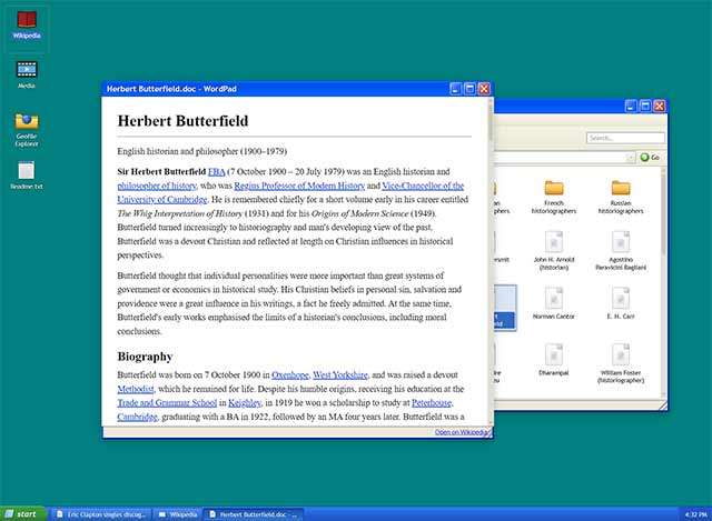 Uno screenshot di Wikipedia File Explorer