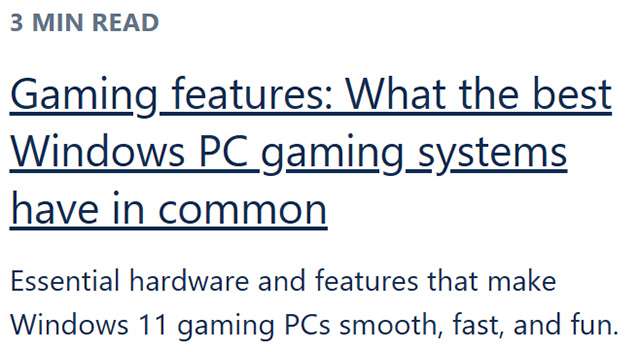 L'articolo di Microsoft che consigliava 32 GB di RAM per il gaming su Windows 11