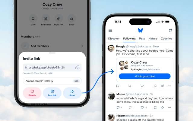 Bluesky chat di gruppo