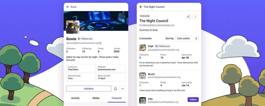 Raccolte di profili e newsletter in Mastodon 4.6