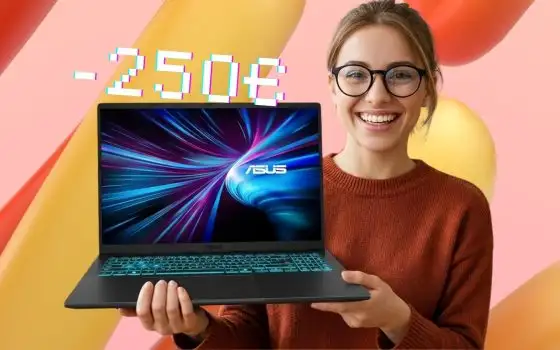 ASUS V16 con GeForce RTX 5060, Intel Core 7 240H, 16GB RAM e 1TB SSD (-250€)