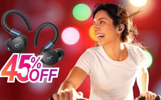 Auricolari wireless per gli sportivi? I Soundcore Sport X20 sono al 45%