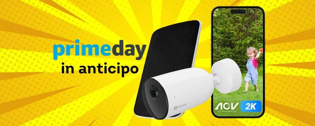 Casa sicura con la telecamera WiFi EZVIZ CB3 + pannello solare (-37%)