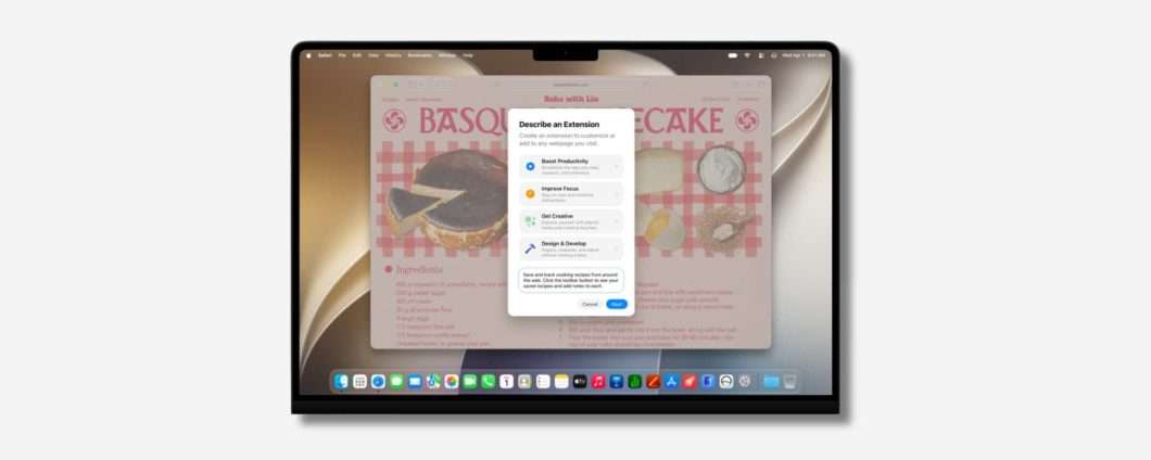Safari genera estensioni da prompt, basta descrivere cosa si vuole