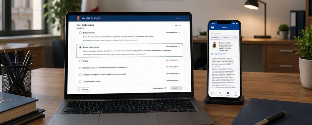 Ora puoi presentare una denuncia anche online e tramite l'app IO