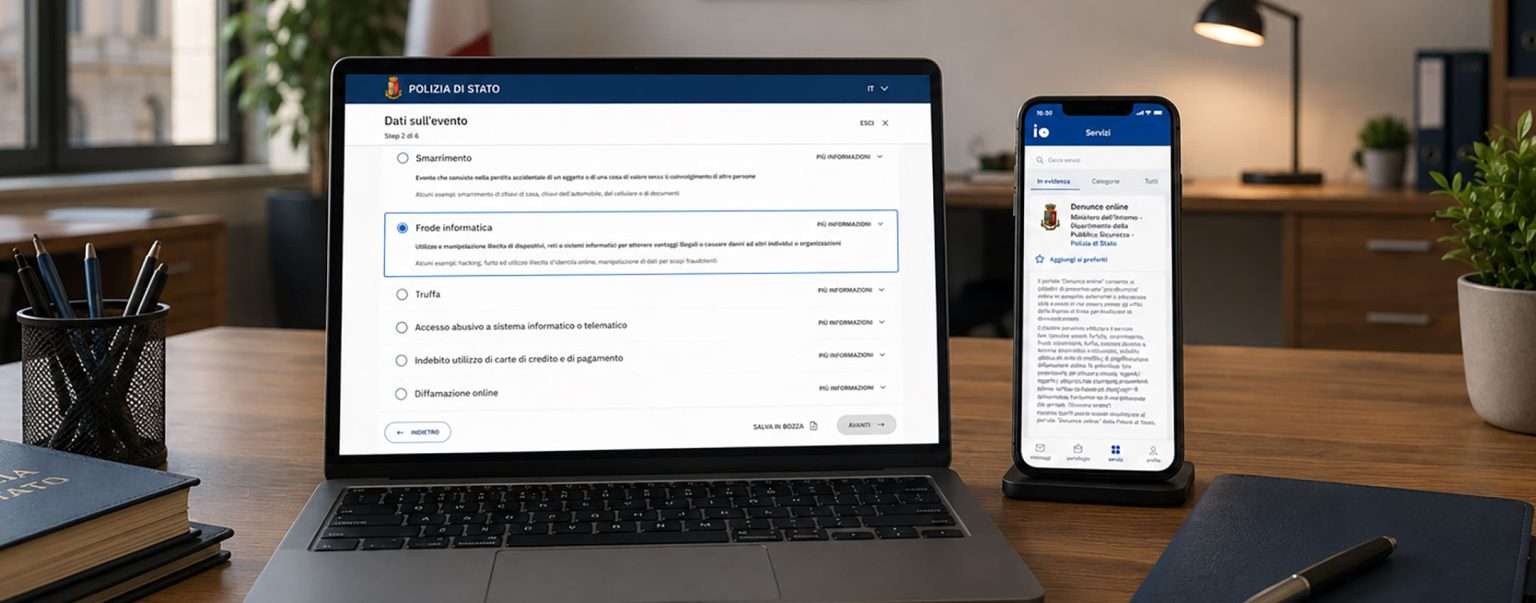 Anteprima: Ora puoi presentare una denuncia anche online e tramite l’app IO