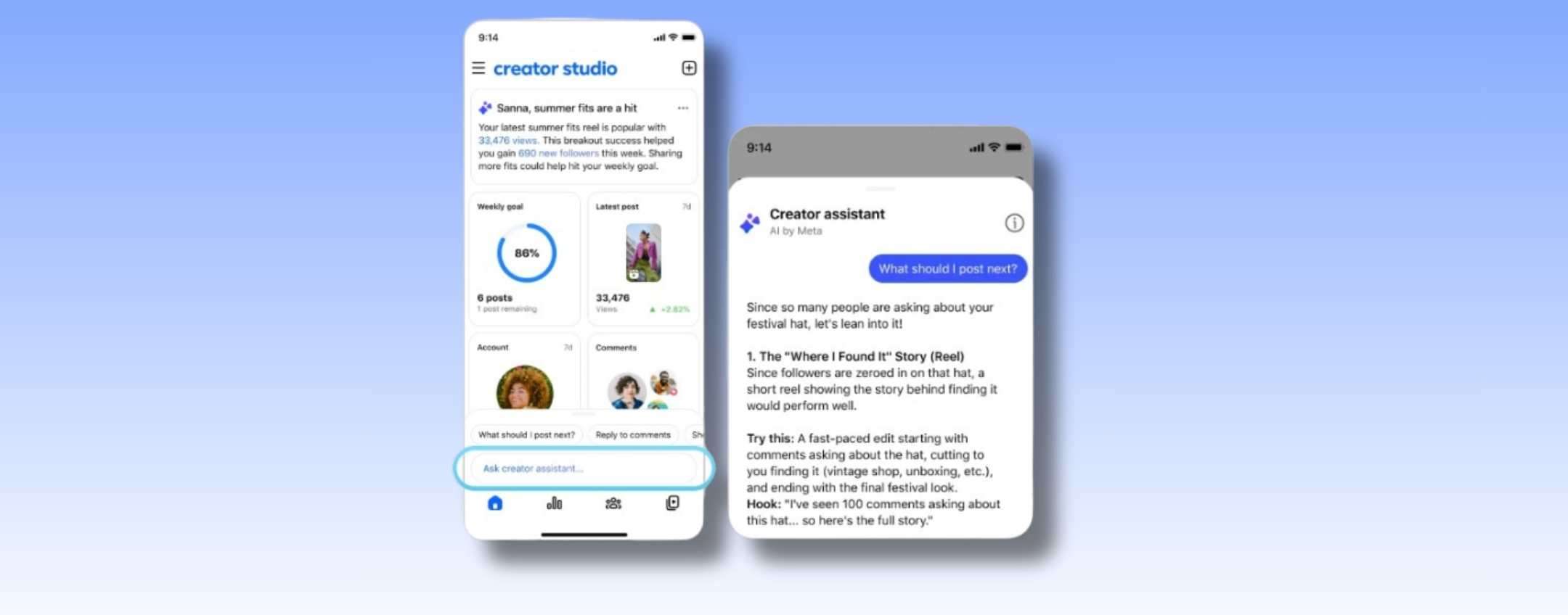 Facebook lancia app AI dedicata ai creator per contenuti e risposte