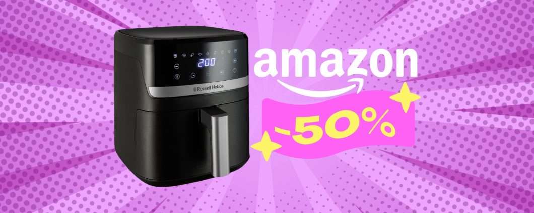 La friggitrice ad aria Russell Hobbs da 5,5L e 9 funzioni oggi costa la metà