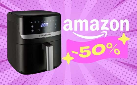 La friggitrice ad aria Russell Hobbs da 5,5L e 9 funzioni oggi costa la metà