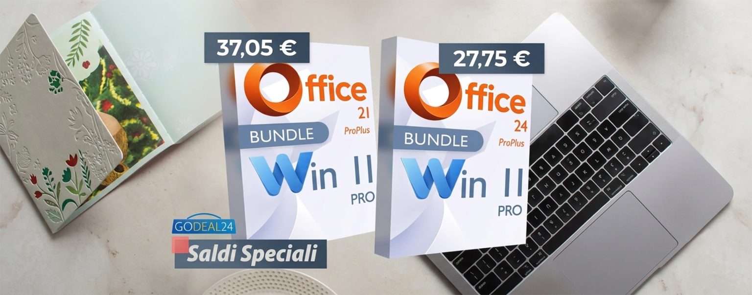 Anteprima: Office 2024 Pro + Windows 11 Pro a 27,25€: bundle in offerta per chi deve aggiornare il PC