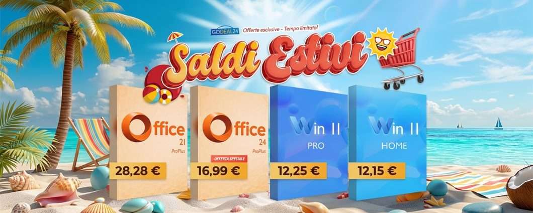 Offerta a tempo limitato: Windows 11 Pro a 12,25 € e Office 2024 Pro a 16,99 € nella promozione estiva di Godeal24