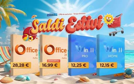 Offerta a tempo limitato: Windows 11 Pro a 12,25 € e Office 2024 Pro a 16,99 € nella promozione estiva di Godeal24
