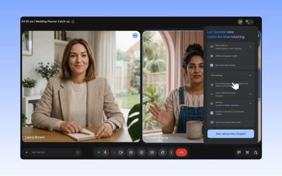 Gemini prende appunti nelle riunioni Google Meet