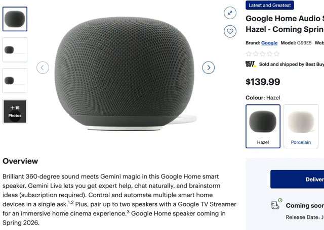 Il nuovo Google Home Speaker