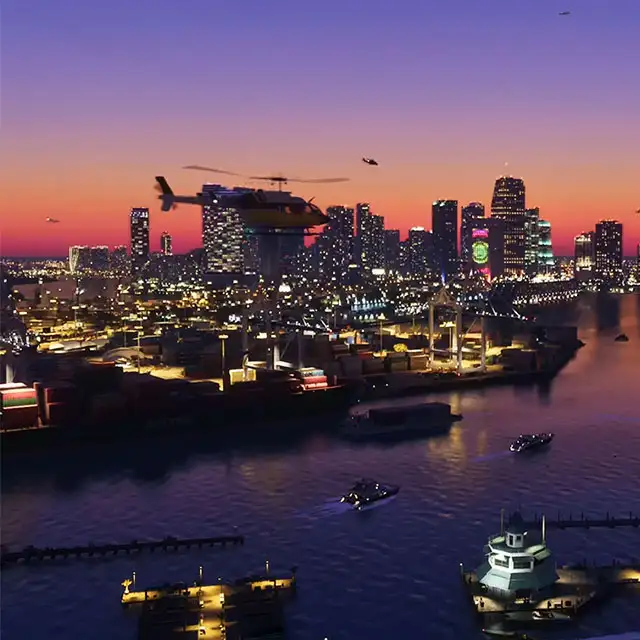 Uno scorcio di Vice City in GRA 6