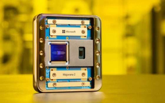 Chip quantistico Majorana 2 di Microsoft: qubit mille volte più stabili