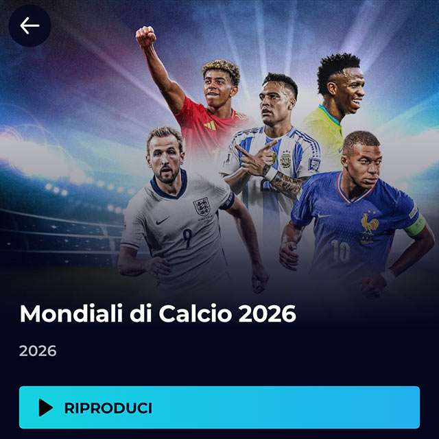 I Mondiali di calcio 2026 in streaming su RaiPlay