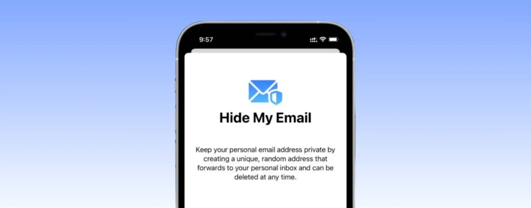Nascondi la mia email di Apple perde l'anonimato