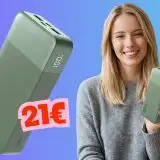 Ricarica i dispositivi anche fuori casa con questo Power Bank da 20000mAh a 21€