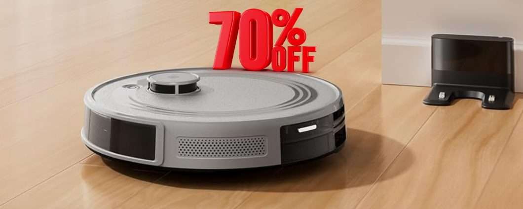 Robot aspirapolvere lavapavimenti Lefant M2 da 6000Pa con il 70% di sconto