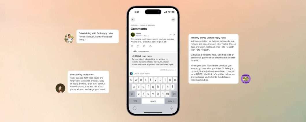 Su Substack i creator decidono le regole dei commenti
