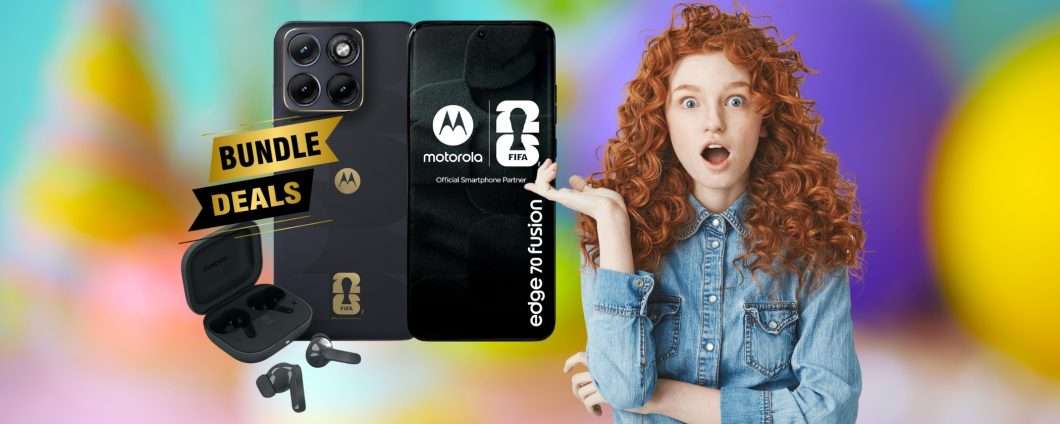 Super Bundle con Motorola edge 70 fusion e moto buds bass: tutto a 290€