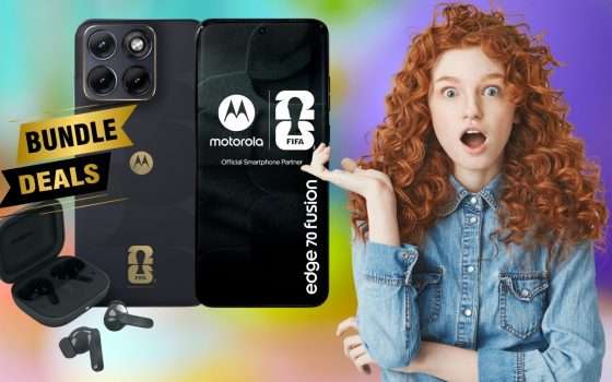 Super Bundle con Motorola edge 70 fusion e moto buds bass: tutto a 290€